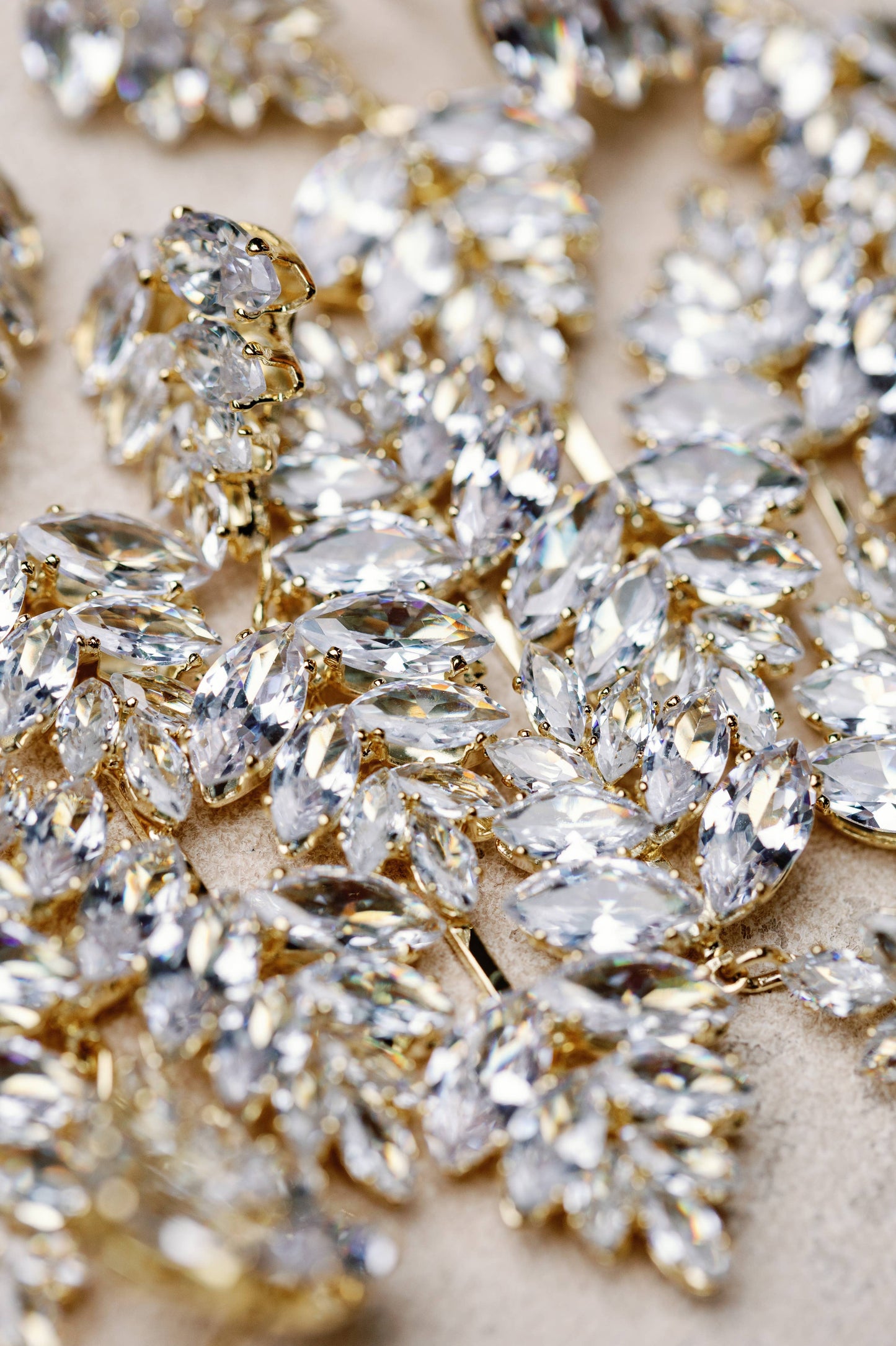 Gold Palm Diamond Earrings