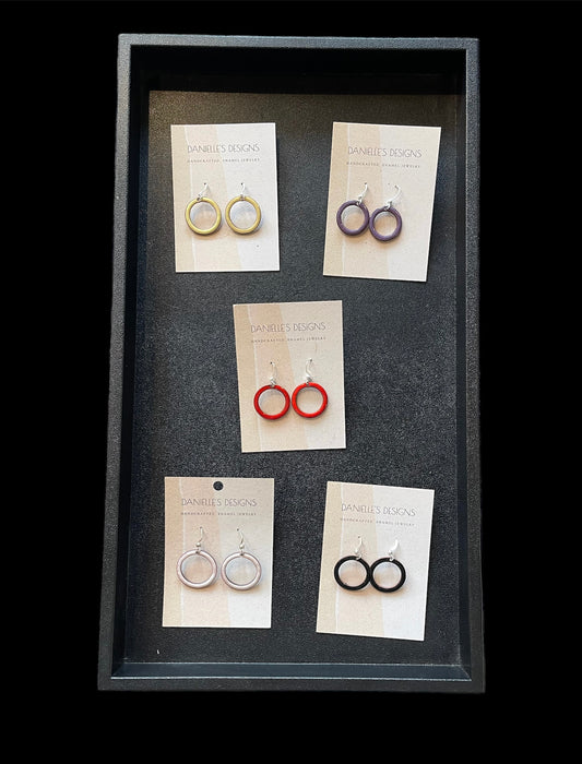 Small Circle Enamel Earrings-Local-Bottoms Up Boutique-Anchorage AK