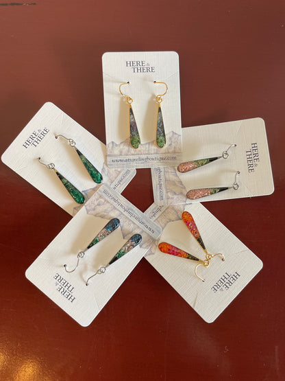 Destination Sand Skinny Teardrop Stainless Steel Earrings-Jewelry-Bottoms Up Boutique-Anchorage AK