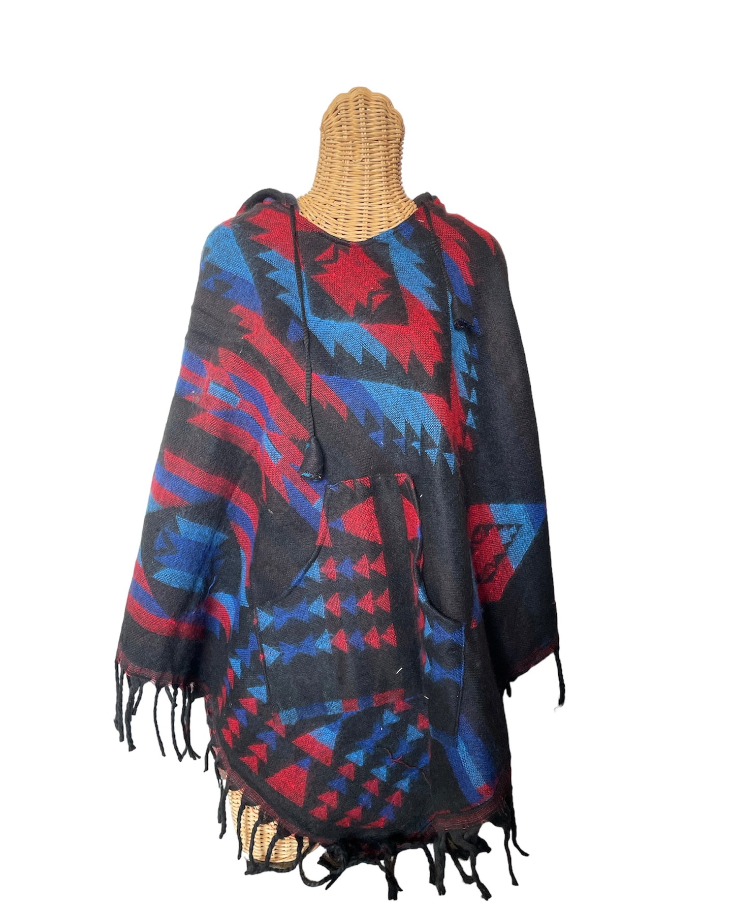 AlaskiWear Adult Blanket Poncho Long-Kimonos, Cardigans & Wraps-25-Bottoms Up Boutique-Anchorage AK