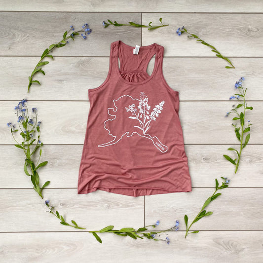 AK Wildflower Tank-Shirts & Tops-Bottoms Up Boutique-Anchorage AK