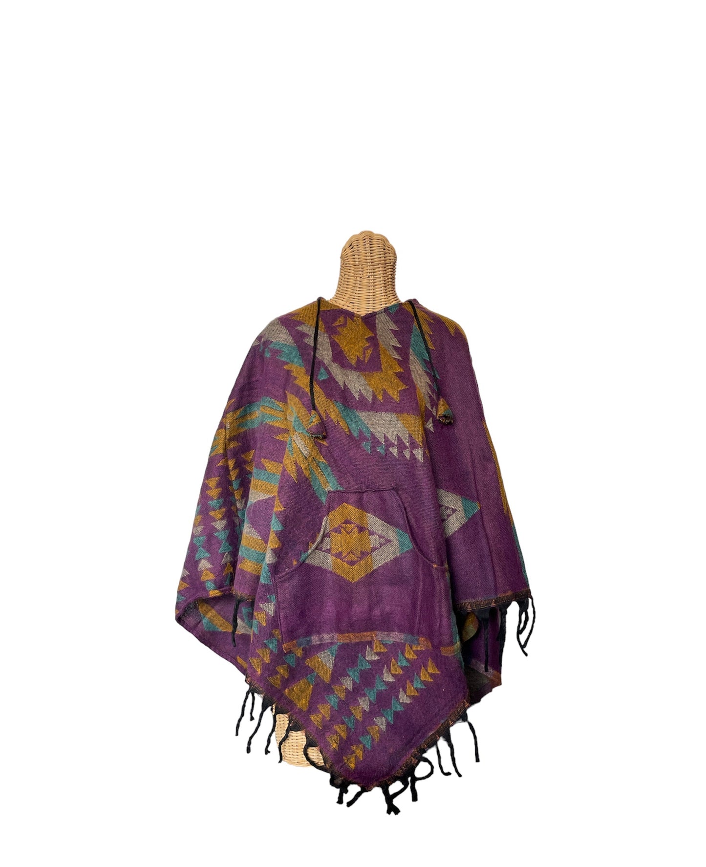 AlaskiWear Adult Blanket Poncho Long-Kimonos, Cardigans & Wraps-30-Bottoms Up Boutique-Anchorage AK