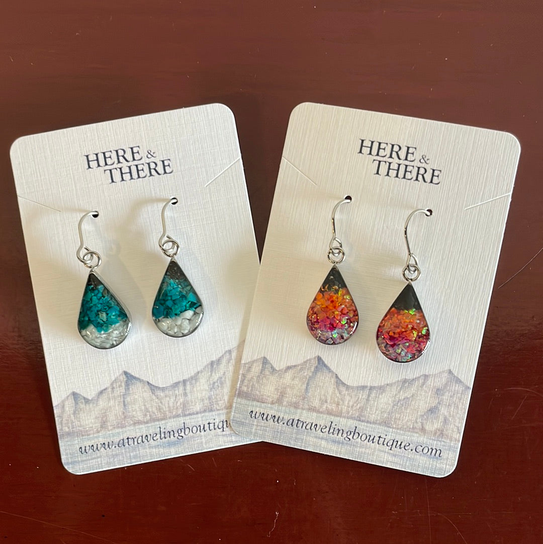 Alaska Destination Tear Drop Earrings-Local-Bottoms Up Boutique-Anchorage AK
