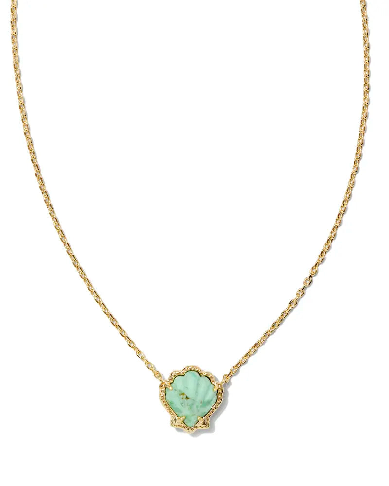 Brynne Sea Green Chrysocolla Shell Necklace