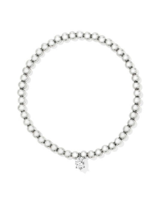 Cailin Rhod White Crystal Stretch Bracelet