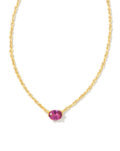 Cailin Gold Purple Crystal Pedant Necklace