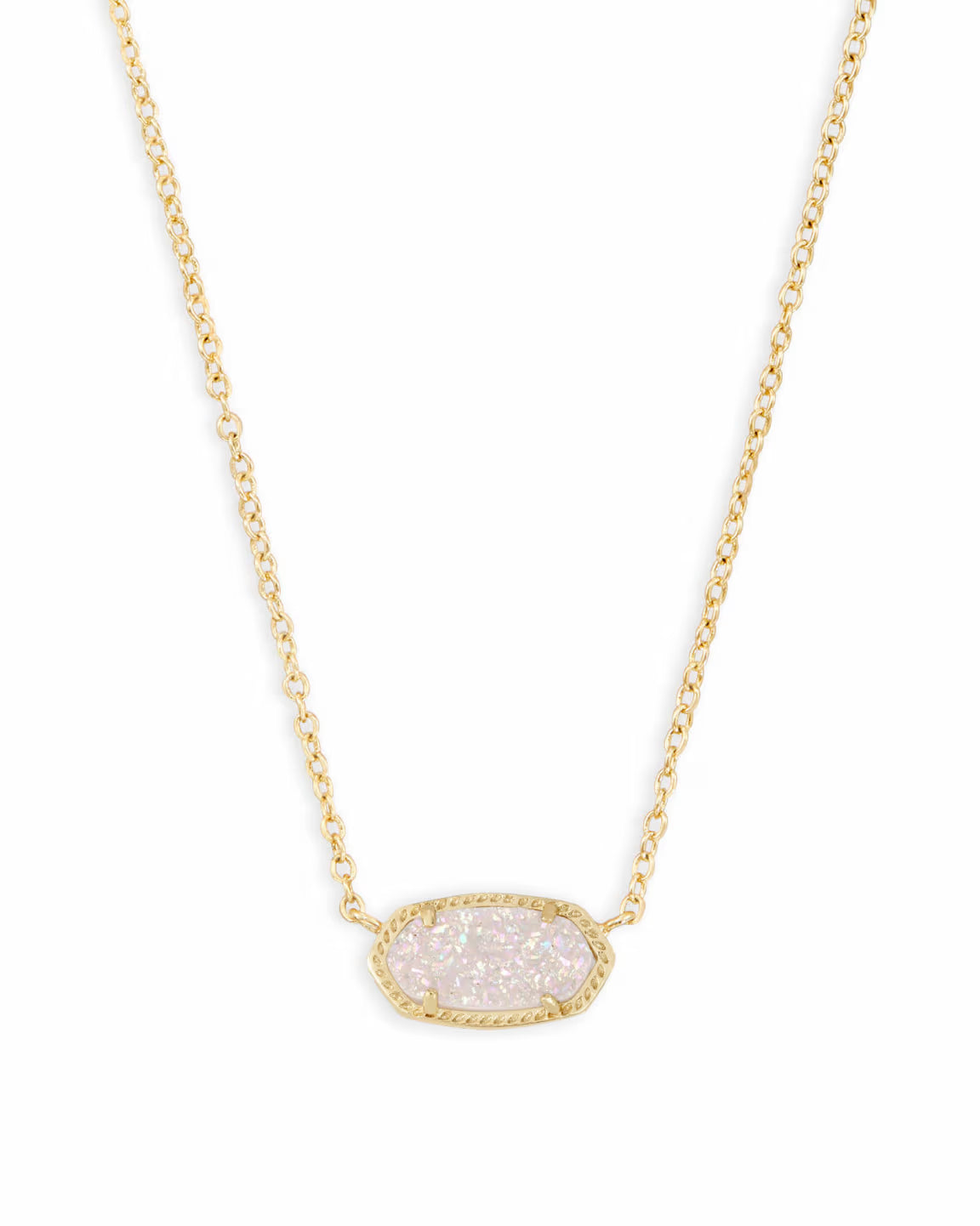Elisa Iridescent Druzy Pendent Necklace