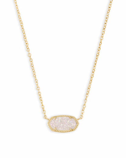 Elisa Iridescent Druzy Pendent Necklace