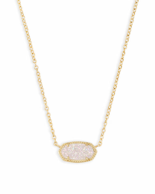 Elisa Iridescent Druzy Pendent Necklace