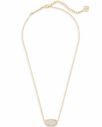 Elisa Iridescent Druzy Pendent Necklace