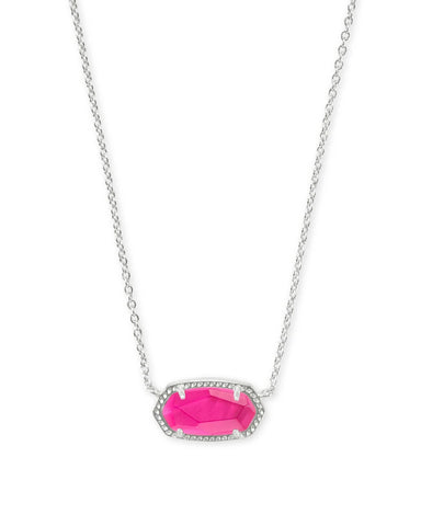 Elisa Silver Pendant Necklace in Azalea Illusion