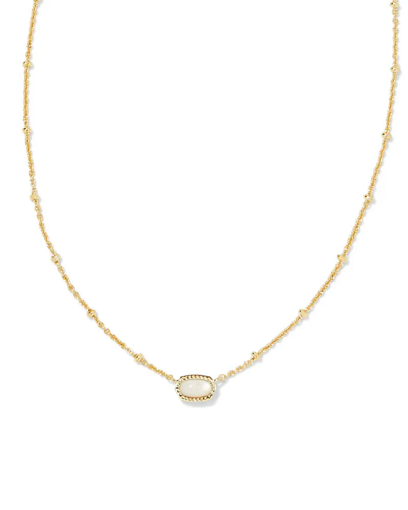 Mini Elisa Pendant Necklace in Ivory Mother of Pearl-Jewelry-Bottoms Up Boutique-Anchorage AK