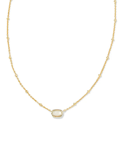 Mini Elisa Pendant Necklace in Ivory Mother of Pearl-Jewelry-Bottoms Up Boutique-Anchorage AK
