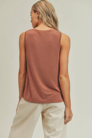 Knot Tied Active Tank Mauve