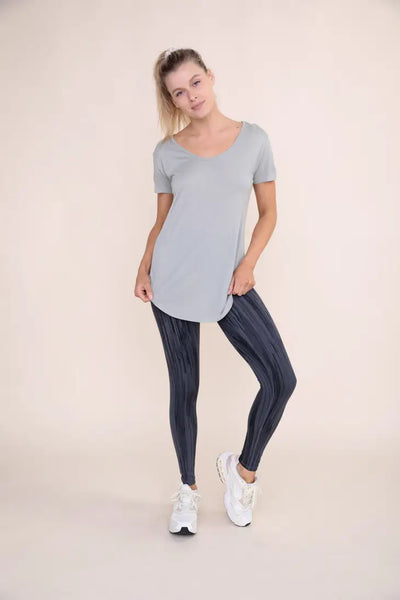 Heather Grey Wave Side Top