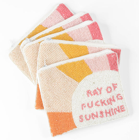 Ray of Sunshine Beaded Coin Purse-ACCESORIES-Bottoms Up Boutique-Anchorage AK