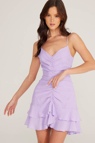 Lilac Flutter Mini Dress