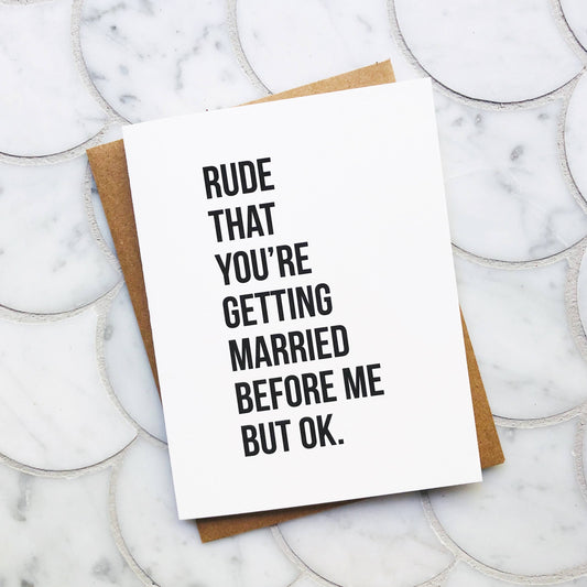 Rude But Ok Wedding Greeting Card-Home-Bottoms Up Boutique-Anchorage AK