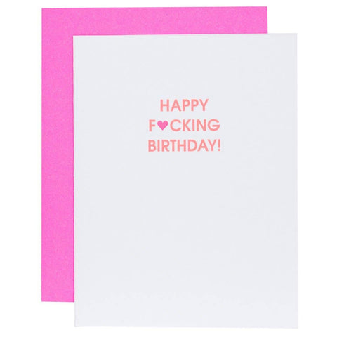 Happy Fucking Birthday Heart Card