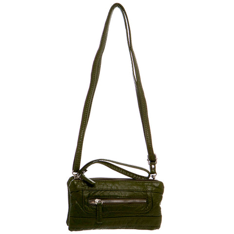 The Classical Three Way Wristlet Crossbody in Army