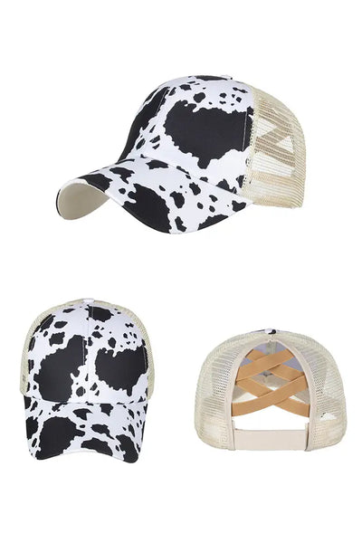 Cow Print Baseball Hat