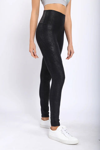 Foil Leggings w/ Seam Detail