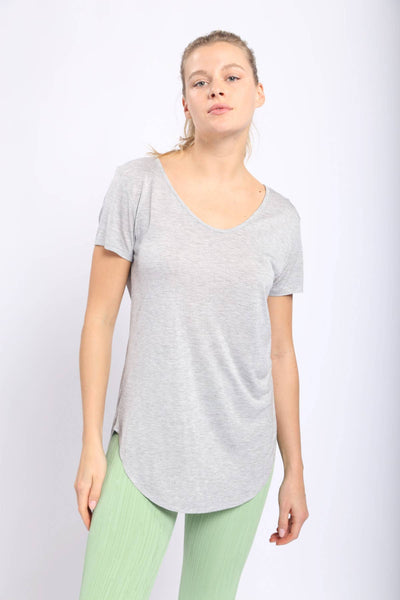 Heather Grey Wave Side Top