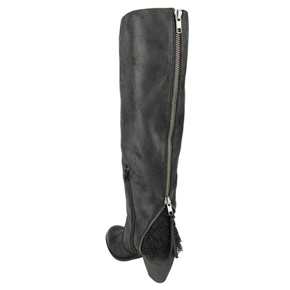 Black Boot with Laced Cuff-Shoes-Bottoms Up Boutique-Anchorage AK