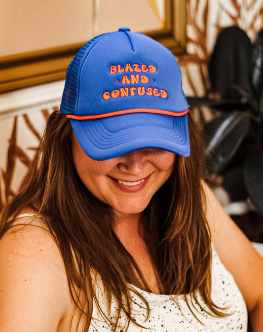 Blazed and Confused Trucker Hat-Hat-Bottoms Up Boutique-Anchorage AK