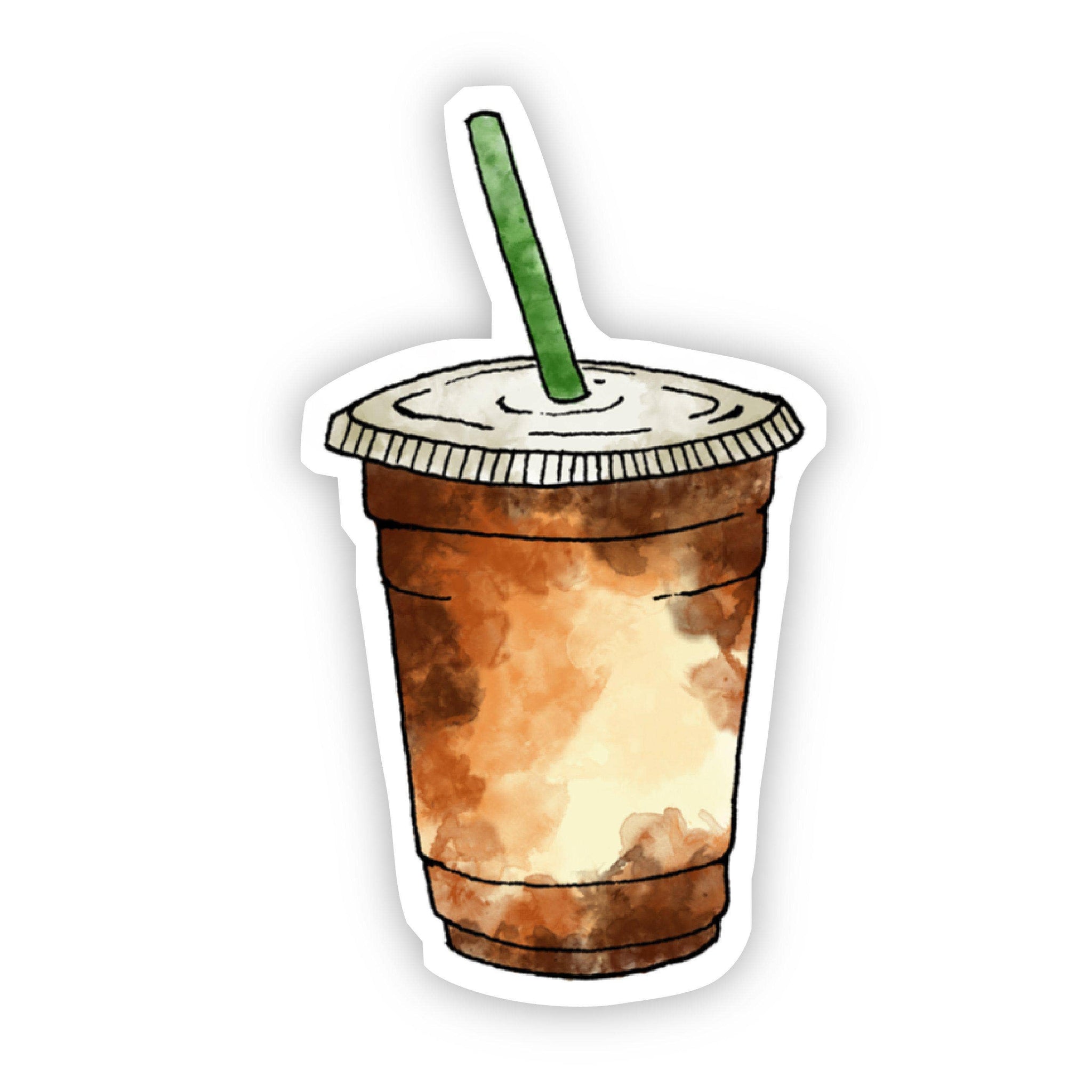 Iced Coffee Watercolor Sticker