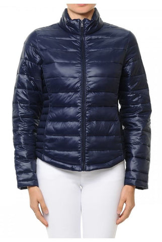 Lightweight Packable Puffer Jacket Navy