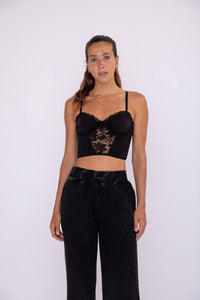 Lace Detail Corset Top