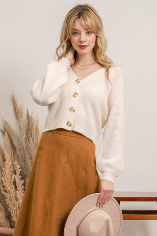 Bishop Sleeve Cardigan