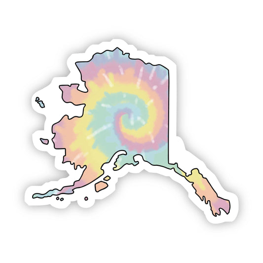 Alaska Tie Dye Sticker-Stickers-Bottoms Up Boutique-Anchorage AK