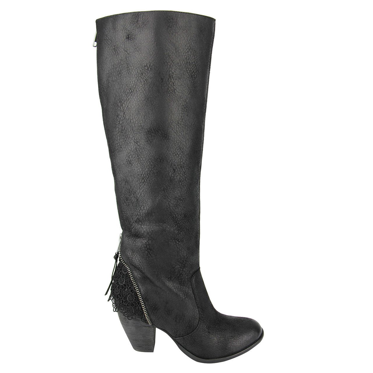 Black Boot with Laced Cuff-Shoes-Bottoms Up Boutique-Anchorage AK
