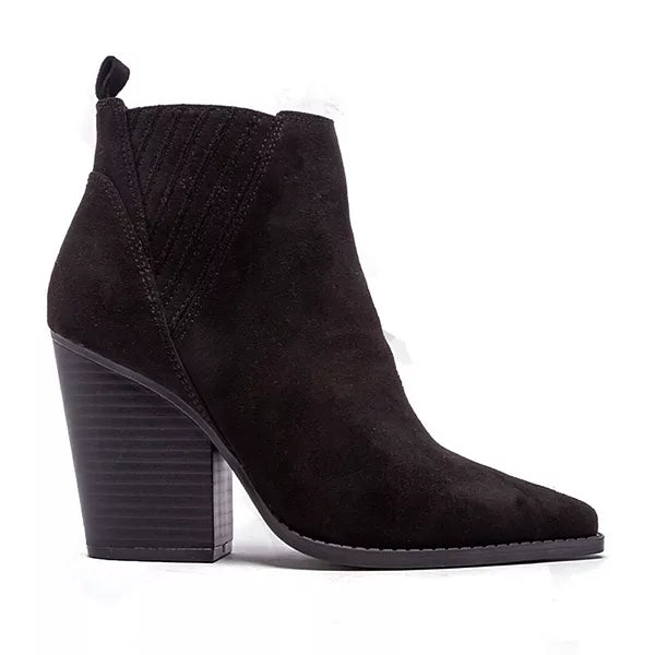 Black Pointed Toe Ankle Boots