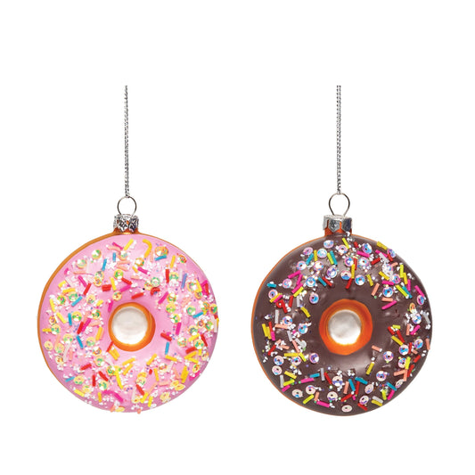 Donut Glass Ornament-Home-Bottoms Up Boutique-Anchorage AK