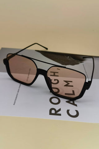 Double Bridge Oversized Square Sunglasses