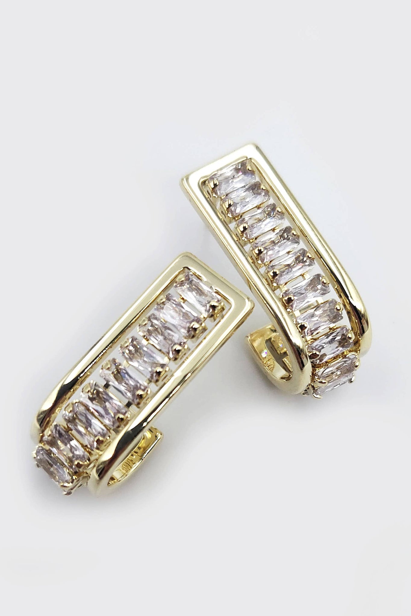 Gold Baguette Earrings