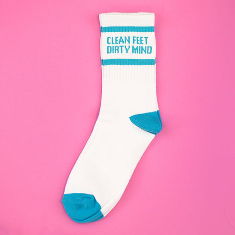 Clean Feet Dirty Mind Crew Socks