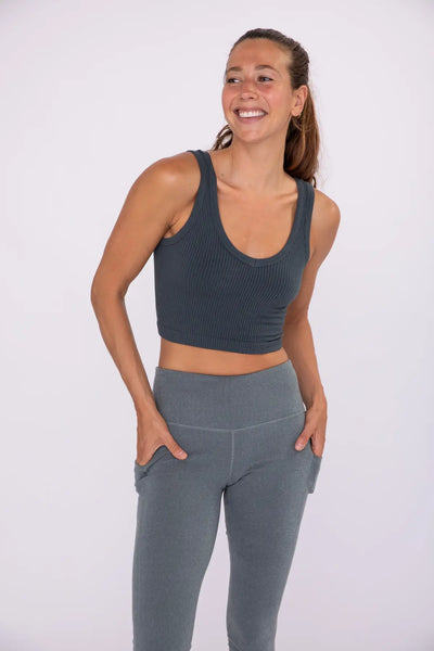 Jungle Ribbed Seamless Cropped Tank Top