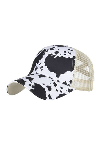 Cow Print Baseball Hat