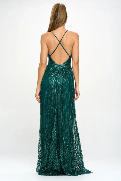 Emerald Glitter Gown