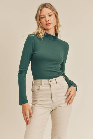 Emerald Mock Neck Top