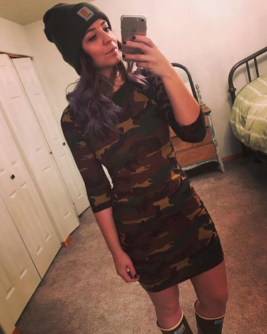 Camo Midi Dress