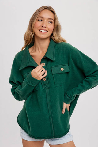 Oversized Henley Pullover