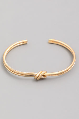 Textured Knot Cuff Bracelet