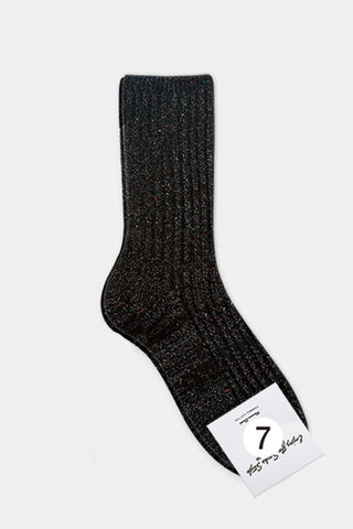 Slouchy Winter Wool Blend Glitter Crew Socks