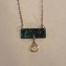 Patina and Citrine Necklace