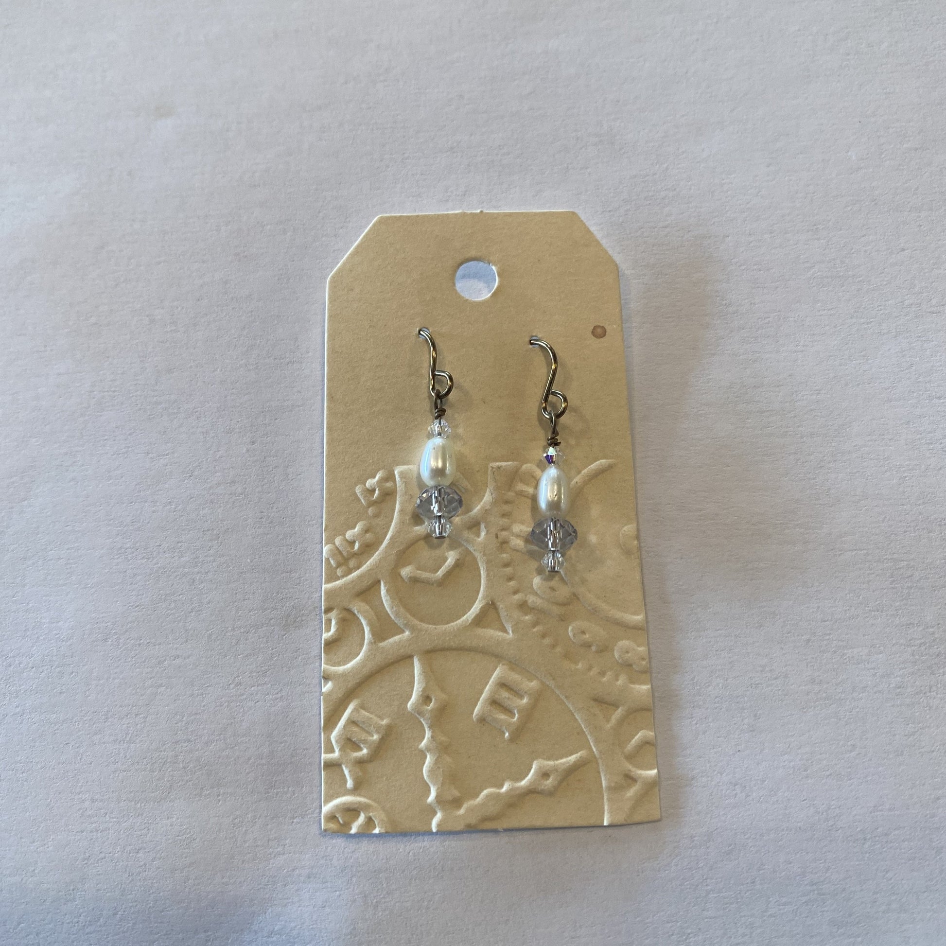 Pearl and Crystal Earrings-Local-Bottoms Up Boutique-Anchorage AK